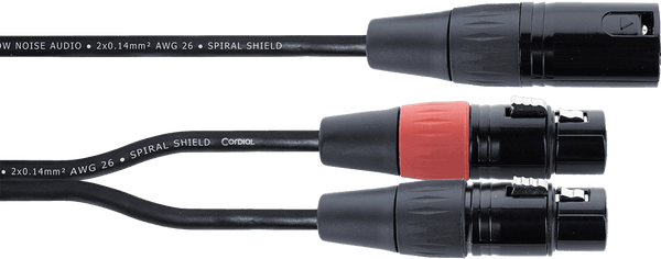 Cabo Y XLR Macho / 2 XLR Fêmeas 30 CM