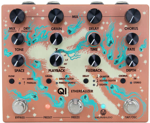 Walrus Audio Qi Etherealizer Terracotta - Efeito granular de reverb, delay e chorus