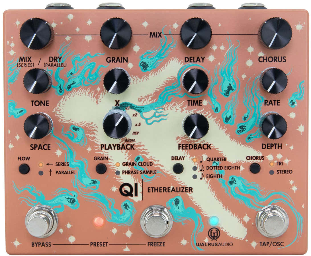 Qi Etherealizer Terracotta - Efeito granular de reverb, delay e chorus