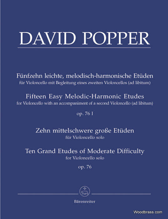 Popper D. - 15 estudos melódico-harmónicos fáceis Op.76 - Violoncelo