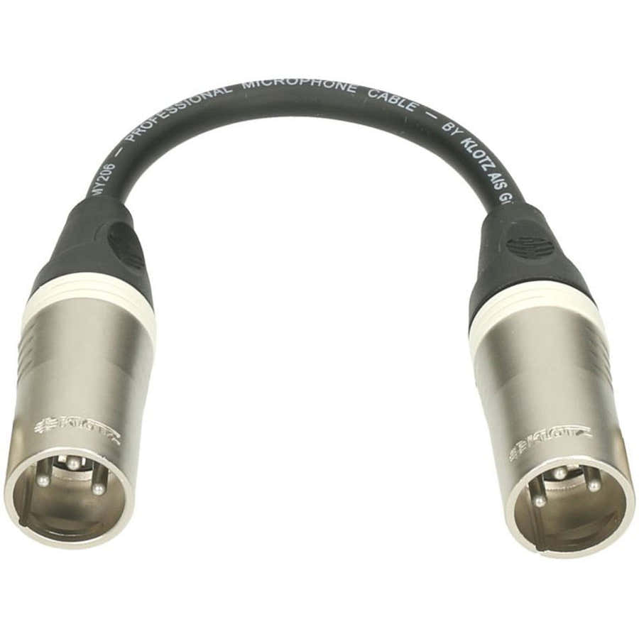 XLR-MMK XLR XLR 3P M-M ADAPTER 0,2M XLR3P M - XLR3P M KLOTZ