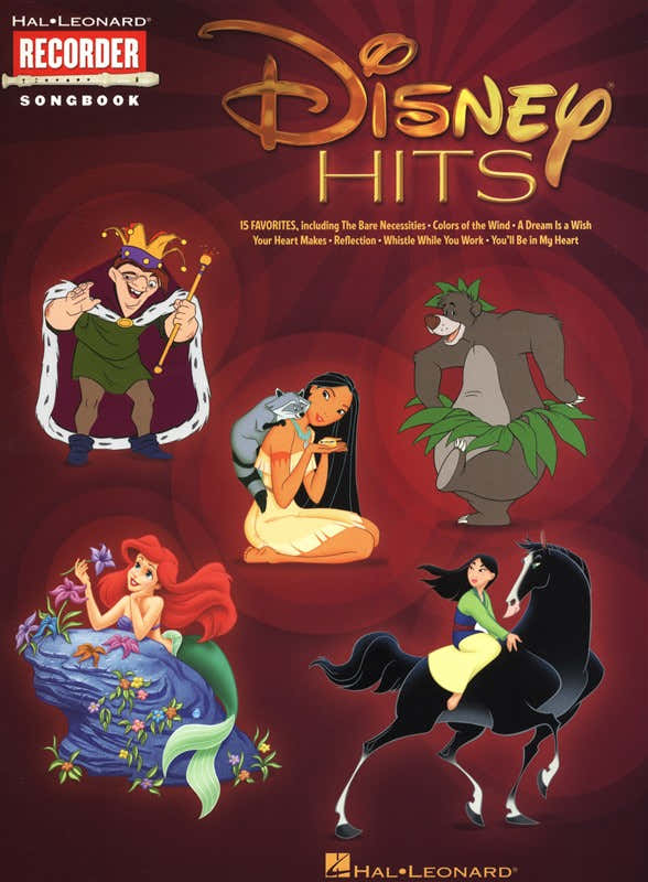 Disney Hits Recorder Songbook - Recorder