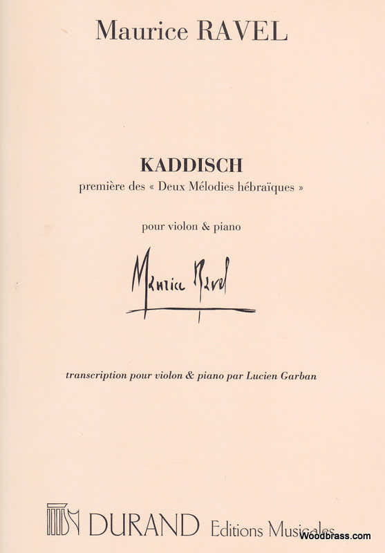 RAVEL M. - KADDISCH - VIOLON ET PIANO