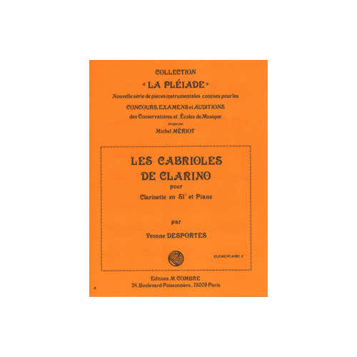 Desportes - Les Cabrioles De Clarino - Clarinette et Piano