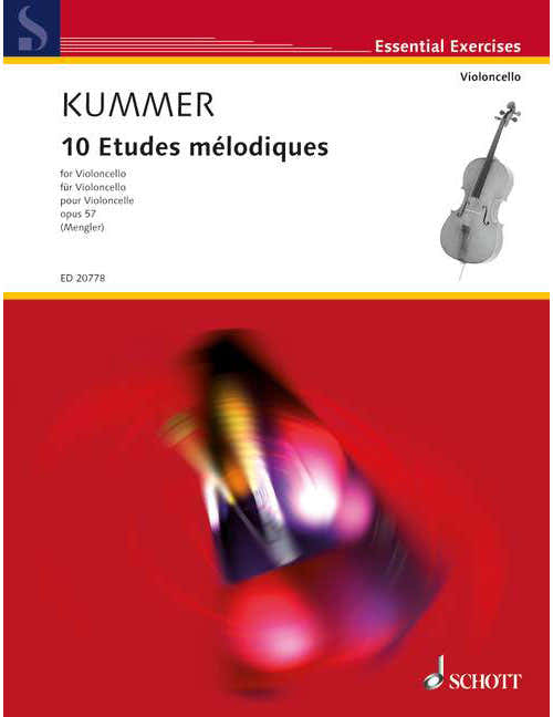 Kummer - 1 Etudes Mélodiques Op. 57 - Violoncelle (violoncelle 2 Ad Libitum)