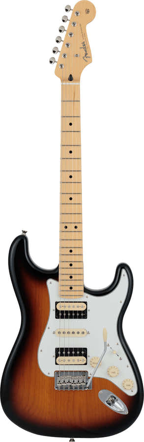 Stratocaster HSH Hybrid II Japan MN Sunburst de 3 cores