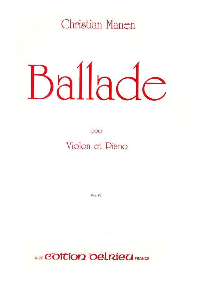 Manen Christian - Ballade - Violon