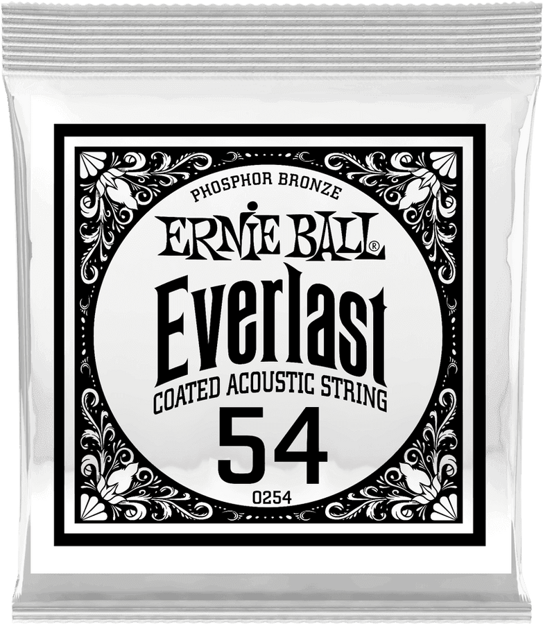 .054 EVERLAST COATED PHOSPHOR BRONZE ACOUSTIC GUITAR STRINGS