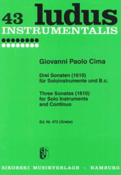 Sikorski Cima G.P. - Drei Sonaten (1610) Fur Soloinstrumente Und B.C