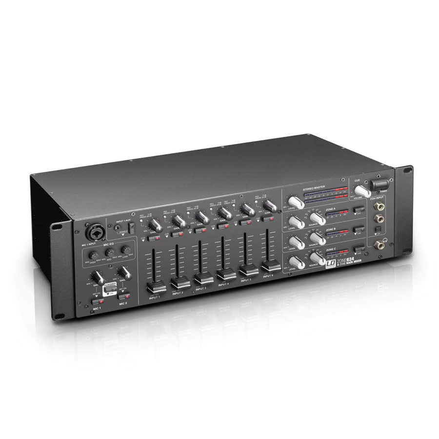 ZONA 624 - MISTURADOR 4 ZONAS RACKABLE 3 U