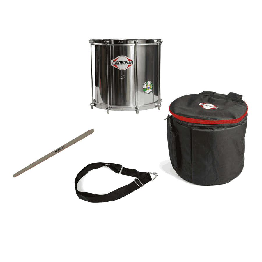 Pack C-REP03 Repinique Alumínio Série Pro 12"X30CM + Capa + Correia + Baqueta