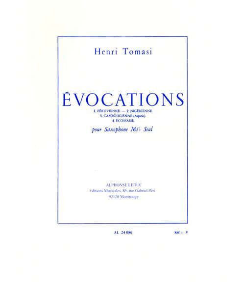 Leduc Tomasi H. - Evocations - Saxophone Mib Seul