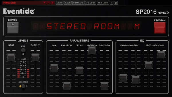 Eventide SP2016 reverberação
