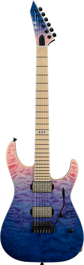 E-Ii M-Ii Hipshot Tremolo Qm Degradê índigo e roxo