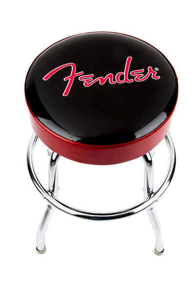 Banco de bar com logótipo Red Sparkle preto Red SPARKLE-cromado 24"