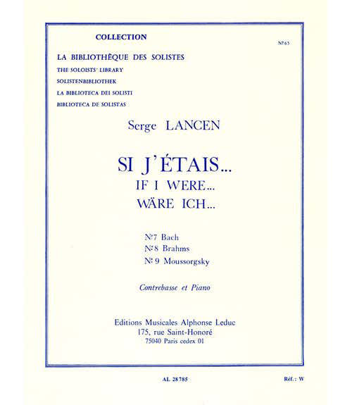 Lancen Serge - Si J'etais... - Contrebasse & Piano