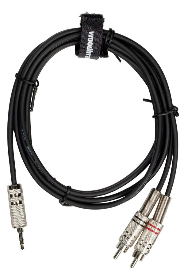 Cabo Mini Jack Estéreo / 2 RCA Macho - 1,5 m - AC20