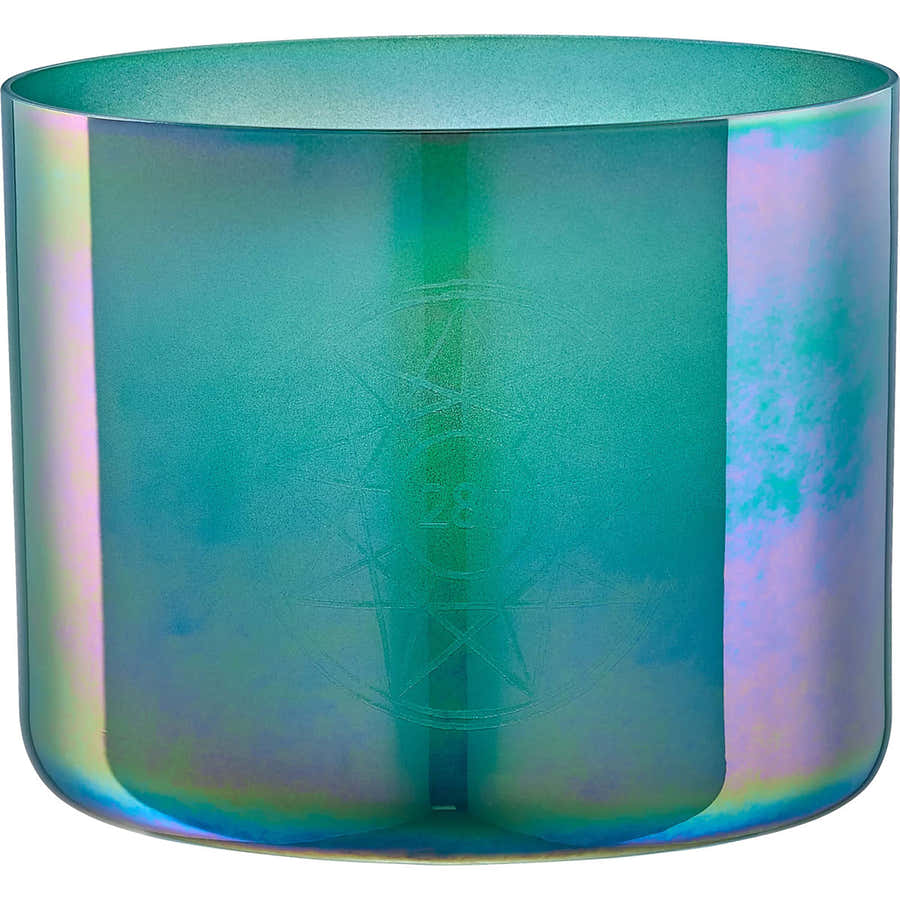 6.75" Essence Solfeggio Crystal Singing Bowl 285 Hz Turquoise Green