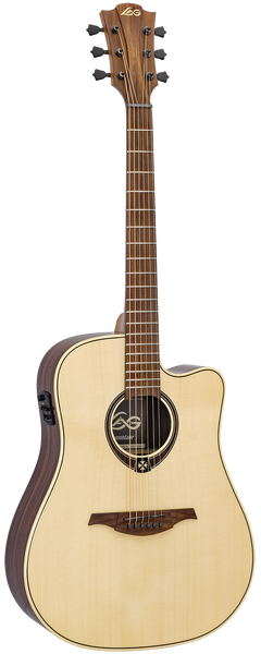 Lâg Tramontane 218 Dreadnought Electro Cutaway