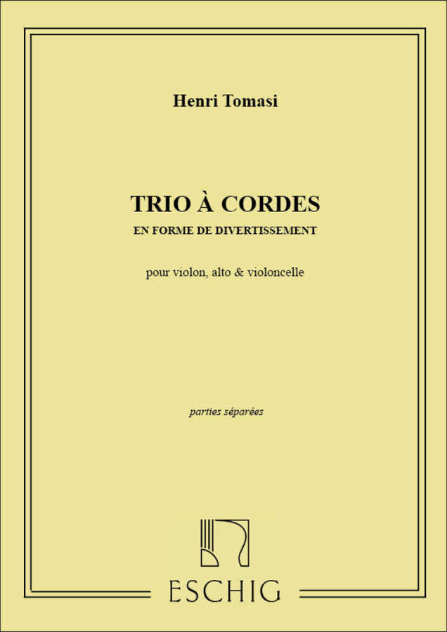 Tomasi Henri - Trio A Cordes En Ut - Parties