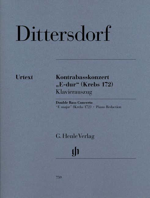 Dittersdorf C.D.V. - Concerto para contrabaixo em Mi maior Krebs 172