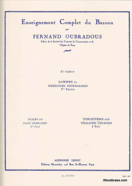Oubradous - Enseignement Complet Du Basson Vol.1
