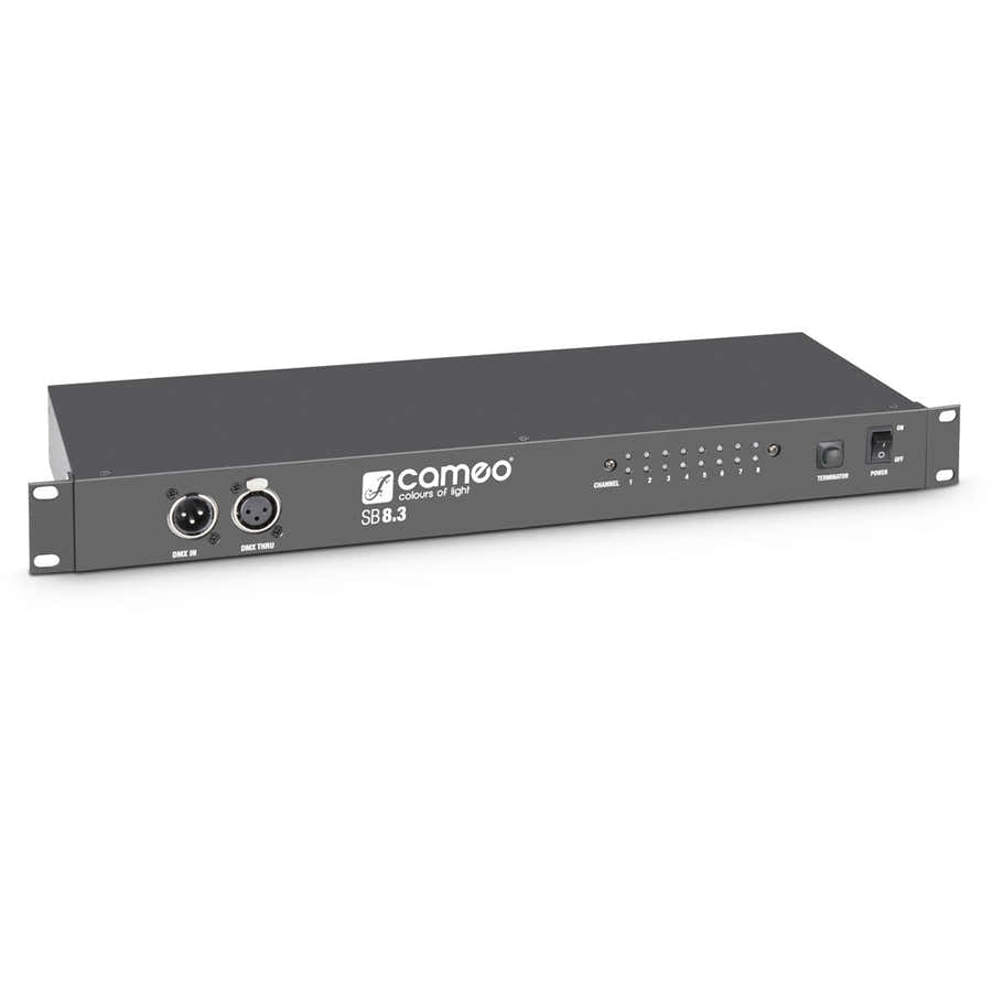 SB8.3 - SPLITTER - BOOSTER DMX DE 8 CANAIS (3 PONTOS XLR)