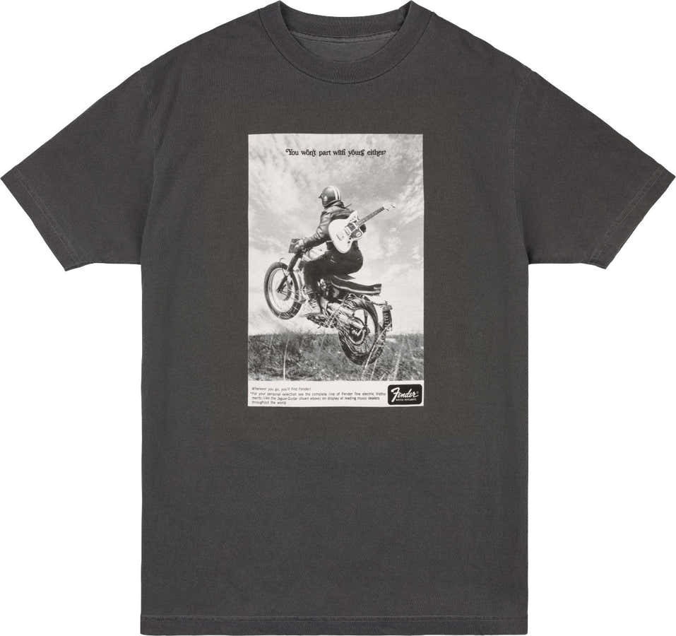 Vintage Ad Biker Tee Graphite L
