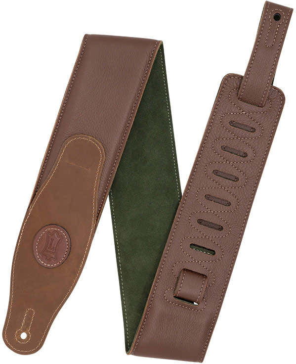 Couro Acolchoado 7,6cm - Castanho-Verde