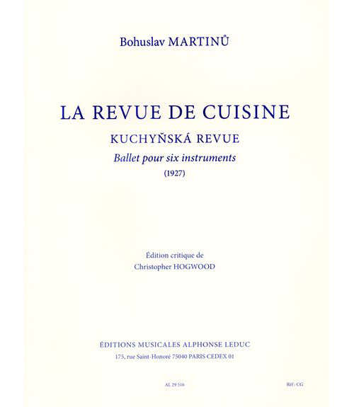 MARTINU B. - LA REVUE DE CUISINE