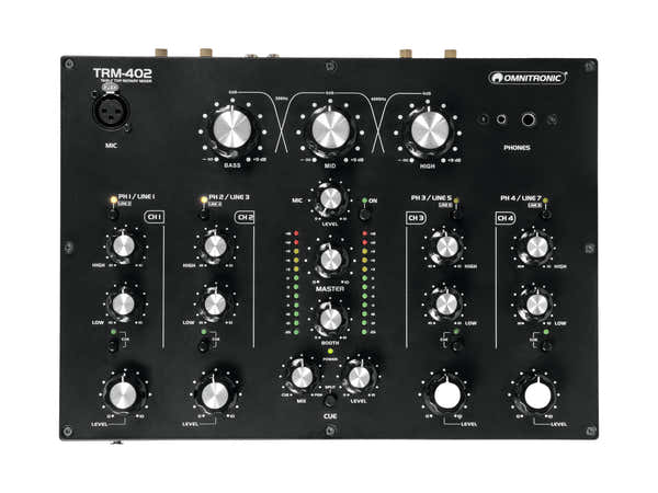 OMNITRONIC DJ TRM-402MK3 - MISTURADOR ROTATIVO DE 4 CANAIS