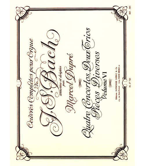 BACH J.S. - OEUVRES COMPLETES POUR ORGUE VOL.6