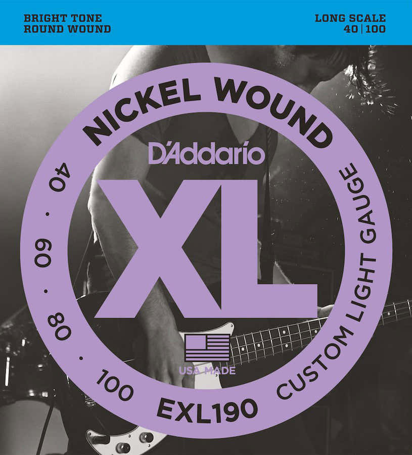EXL190 Enroladas a níquel escala longa custom ligeiras 40-100