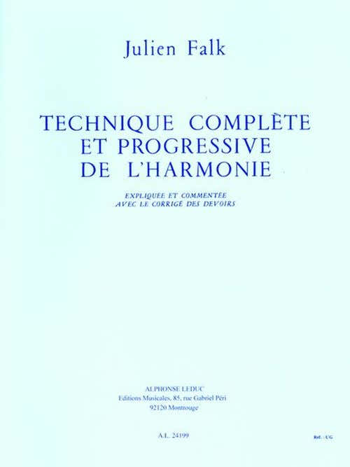 TECHNIQUE COMPLETE ET PROGRESSIVE DE L'HARMONIE - CORRIGE DES DEVOIRS