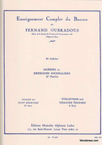 Oubradous - Enseignement Complet Du Basson Vol.2