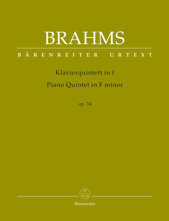 Brahms J. - Piano Quintet In F Minor Op.34 - Score & Parts