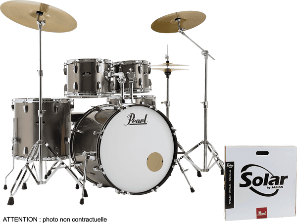 Pearl ROADSHOW STAGE 22 + B-50 BRONZE METALLIC + SOLAR CYMBALS