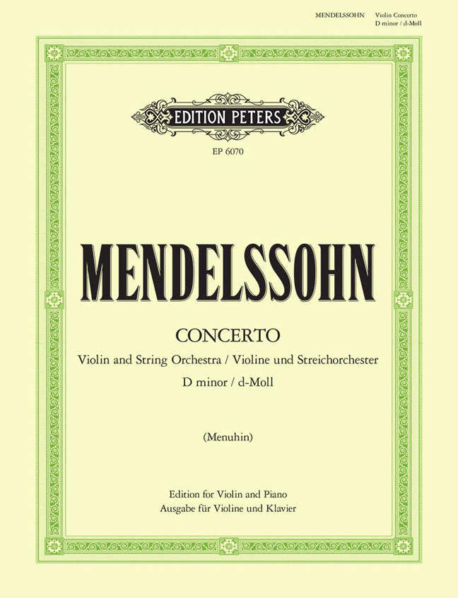 Mendelssohn Felix - Violin Concerto In D Minor - Violin And Piano