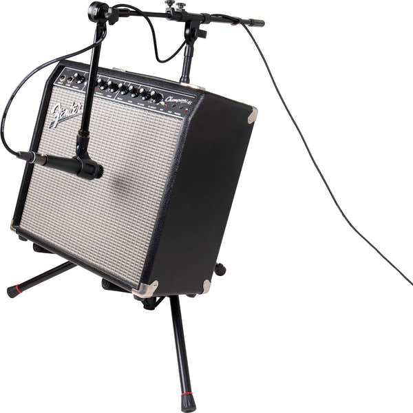 Suporte para amplificador com braço de microfone