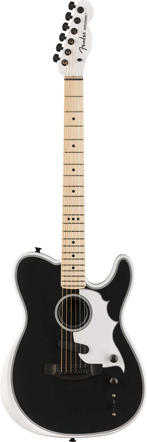 Telecaster Acoustasonic Triplesonic Jack White Acetinado Arctic Branco Com Tampo Preto Recondicionado