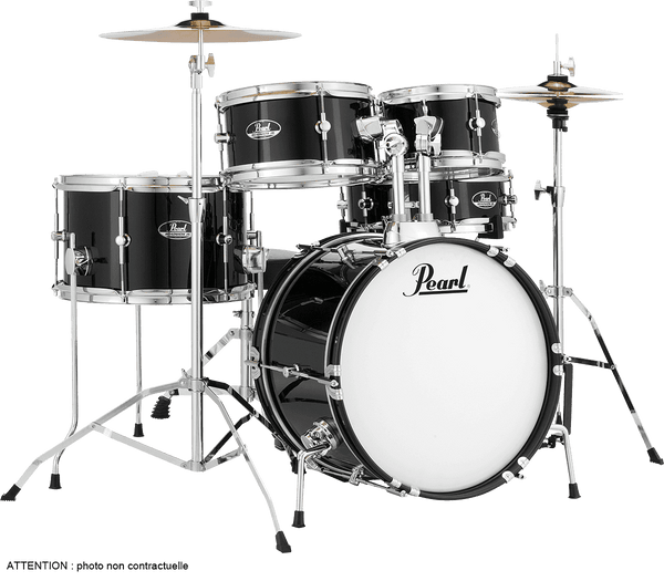 Pearl ROADSHOW JUNIOR 16 JET BLACK + SOLAR CYMBALS