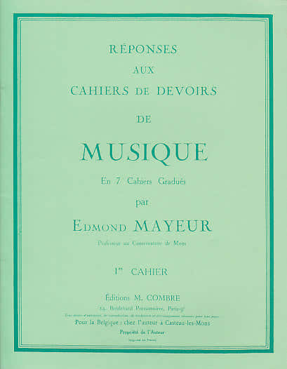 MAYEUR EDMOND - REPONSES AUX CAHIERS DE DEVOIRS VOL.1