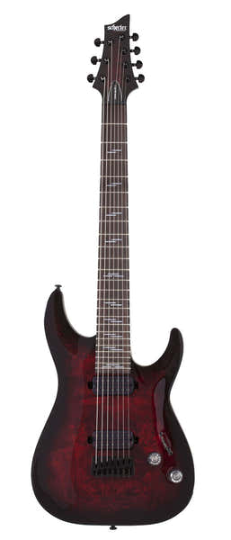Schecter Omen 7 Elite Preto Cereja Burst