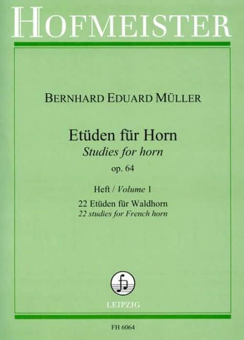 Muller B.E. - Etuden Op. 64 Vol. 1 : 22 Etudes - Cor