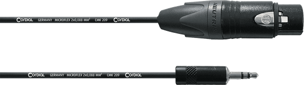 Cabo De Áudio Assimétrico XLR Fêmea/Minijack Estéreo 1,5 M