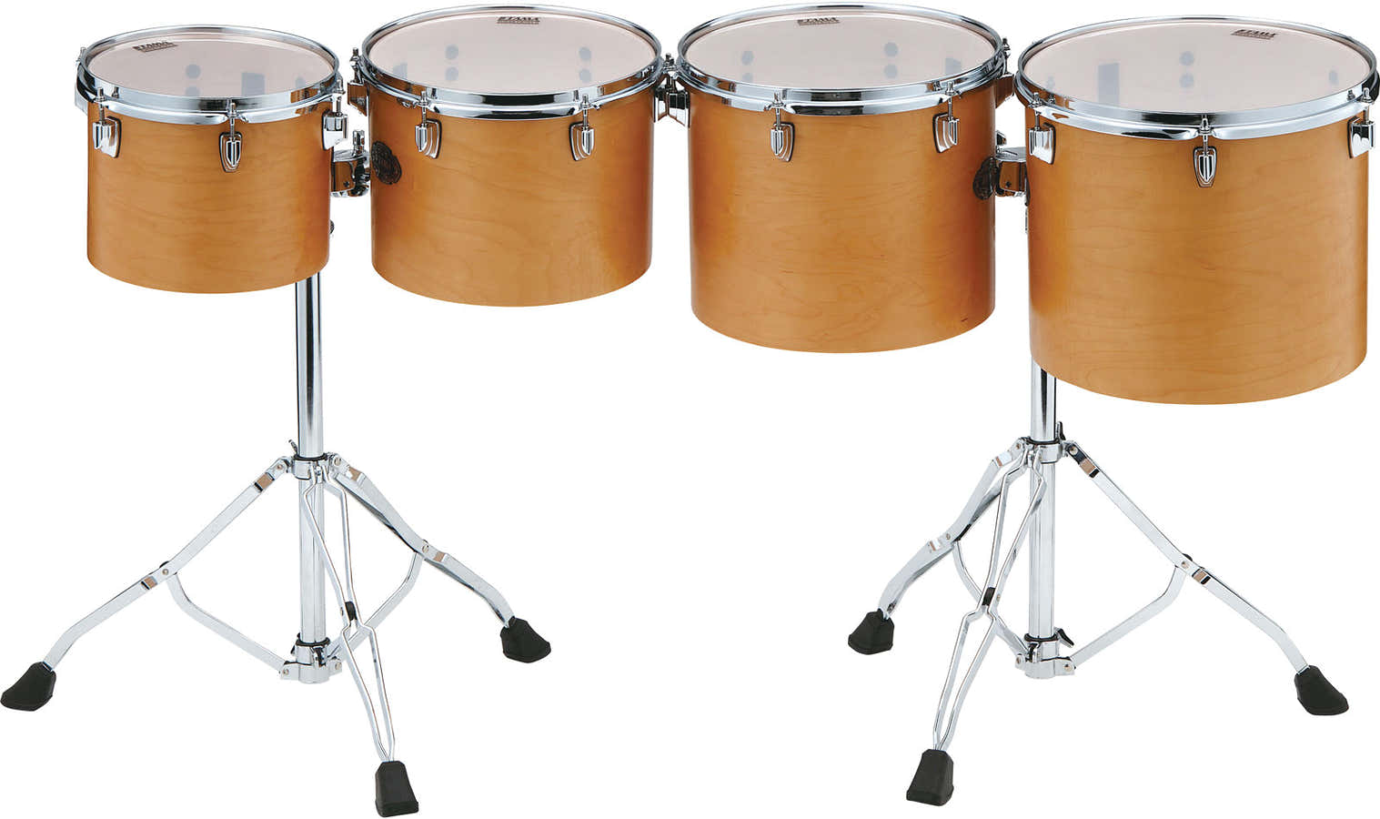 MID-PITCHED 4PC SINGLE HEAD CONCERT TOM SET VINTAGE ANTIQUE MAPLE