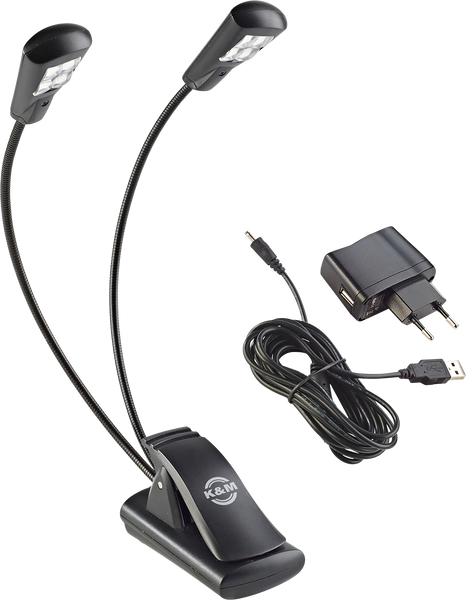 K&M LAMP LIGHTS LAMP DESK LAMP 2 ARMS 4 LEDS WITH POWER SUPPLY