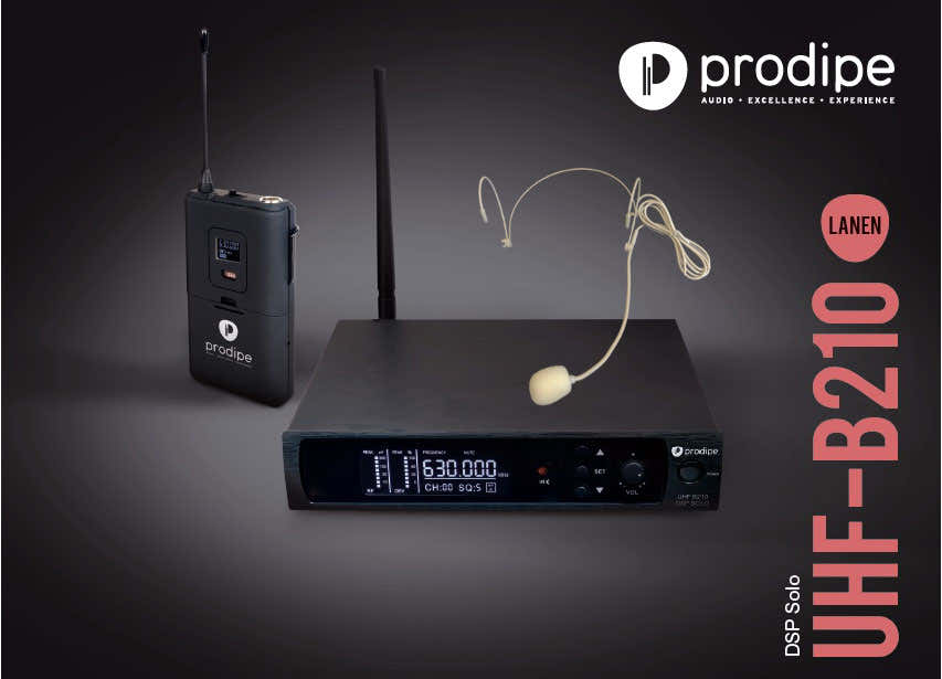 UHF B210 DSP Microfone de cabeça Solo