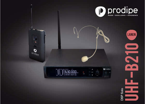 UHF B210 DSP Microfone de cabeça Solo