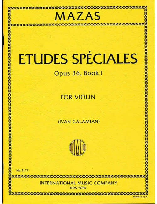 MAZAS JACQUES FEREOL - ETUDES SPECIALES OP.36 VOL.1 (GALAMIAN)